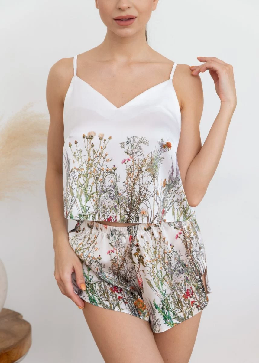Изображение товара Топ + шорты с принтом «Полевые Цветы»