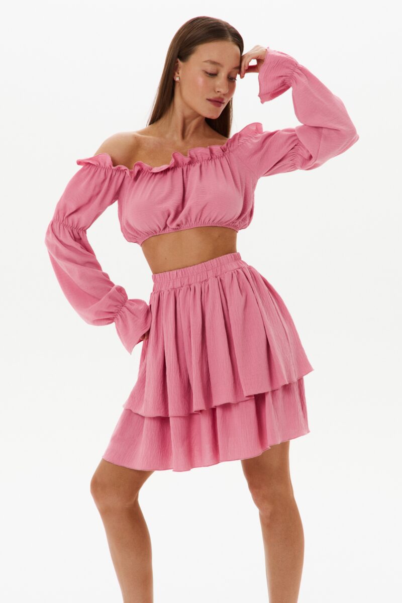 Изображение товара Set with skirt «Romantic» в розовом цвете