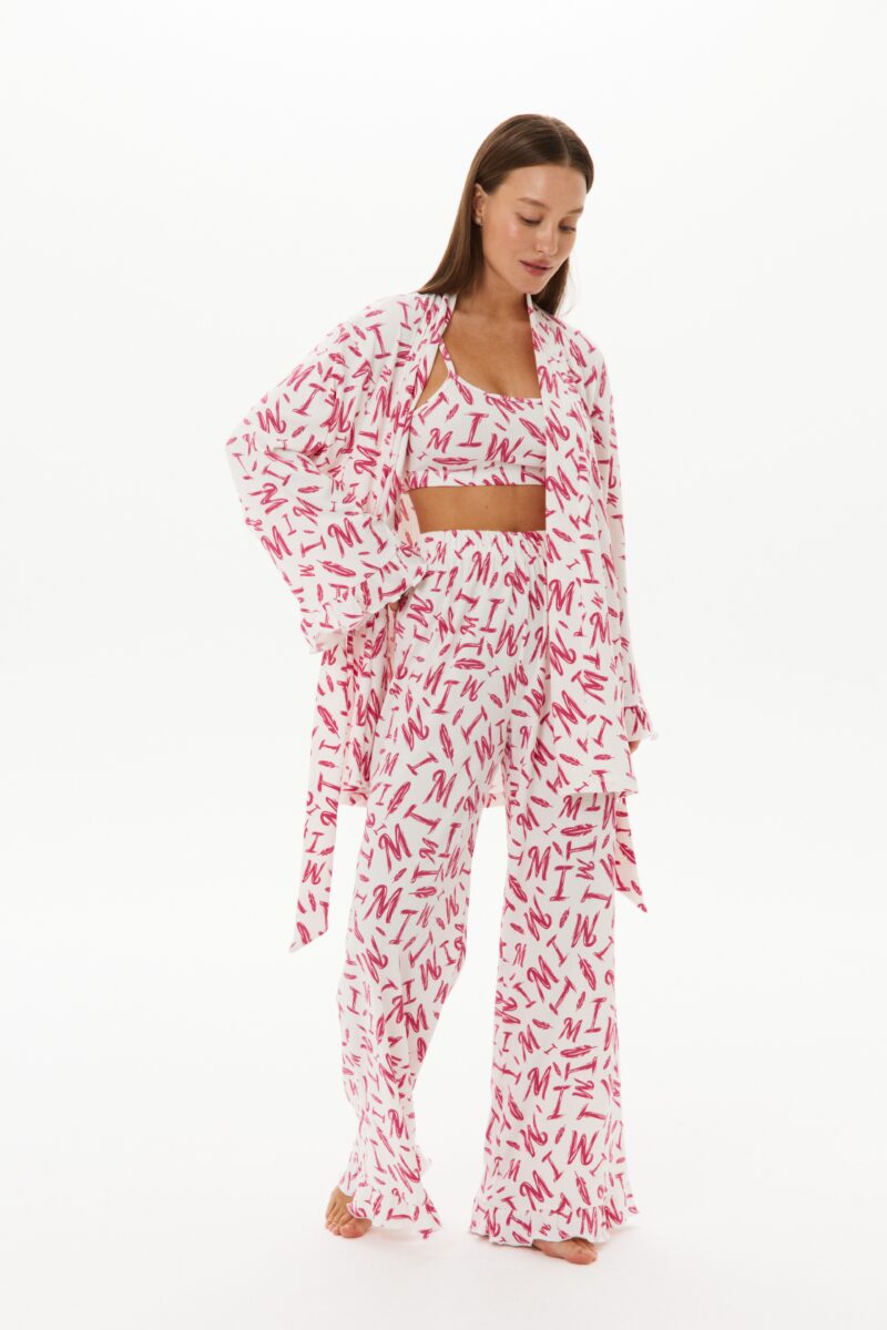 Изображение товара Trio set «Cute Ruffles»: костюм для дома с принтом «Mimi»