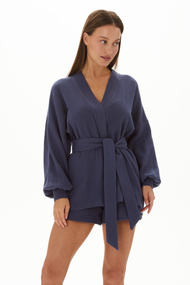 Duo set «Cotton»: летний костюм в цвете графит