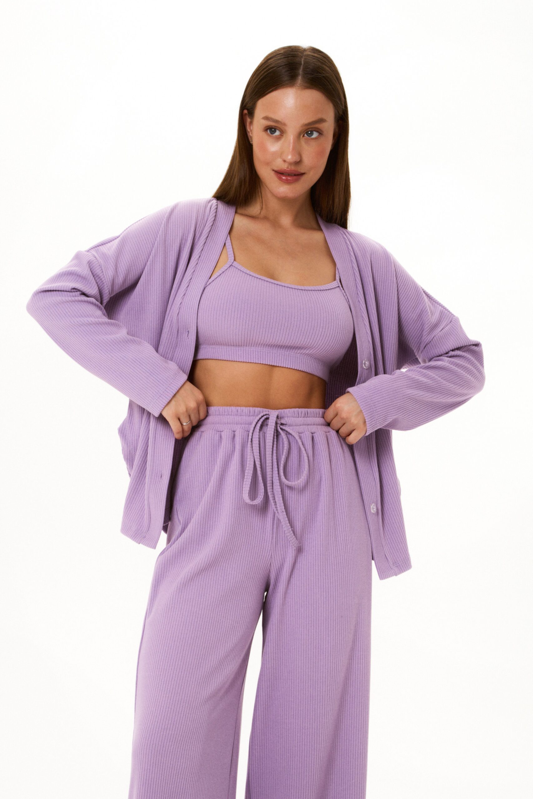 Trio set «Nature» костюм в сиреневом цвете