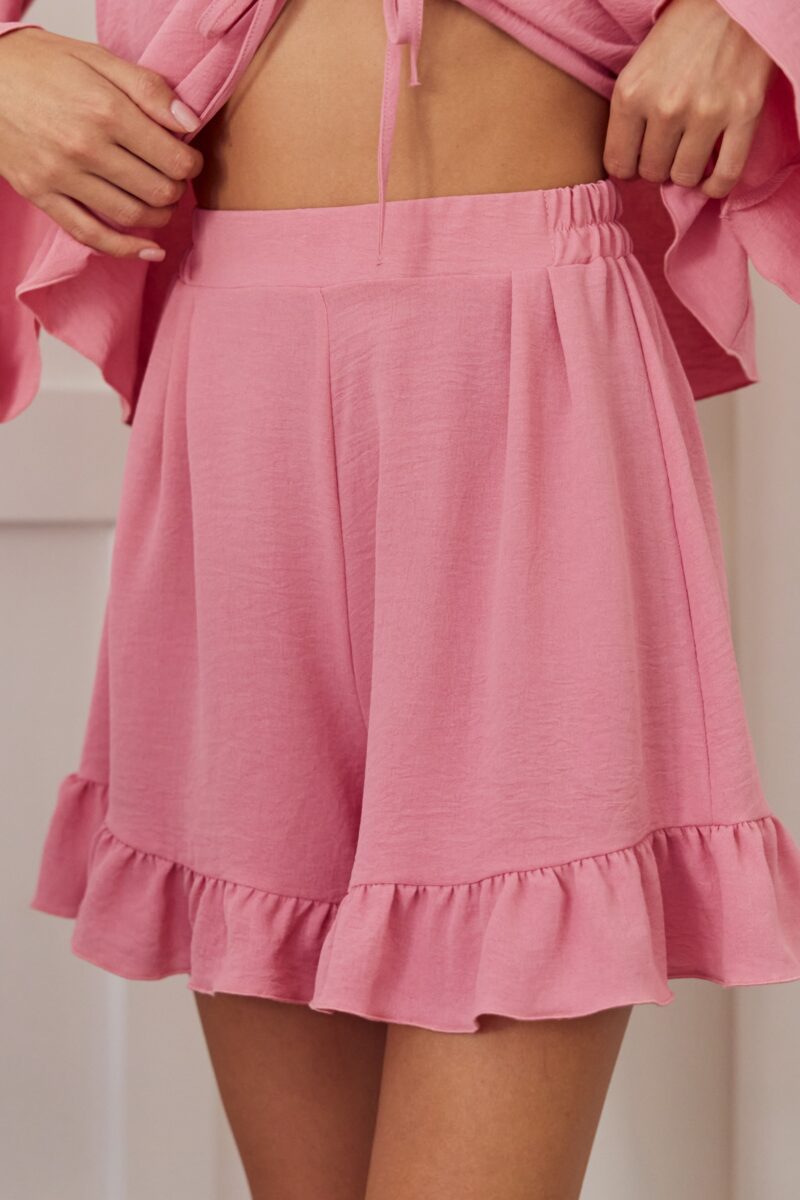Home set «Charm» (блуза и шорты) в розовом цвете