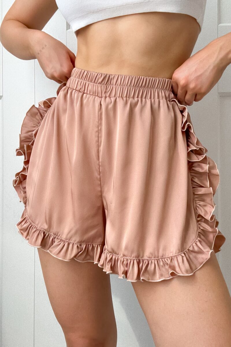 Изображение товара Шорты «Peony silk» в цвете капучино
