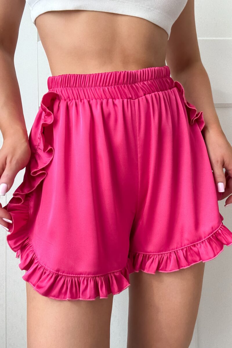Изображение товара Шорты «Peony silk» в цвете фуксия